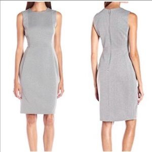 Calvin Klein gray scuba sheath 7519